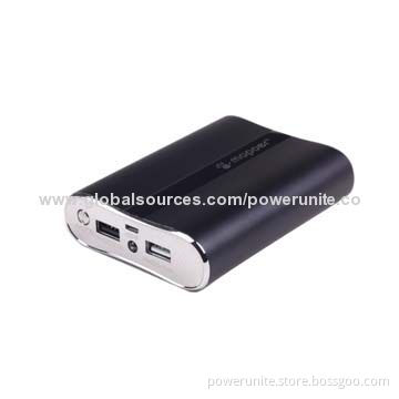 Dual-USB Output Power Bank for iPhone and iPod with Metal Casing, 11,200mAh Capacity